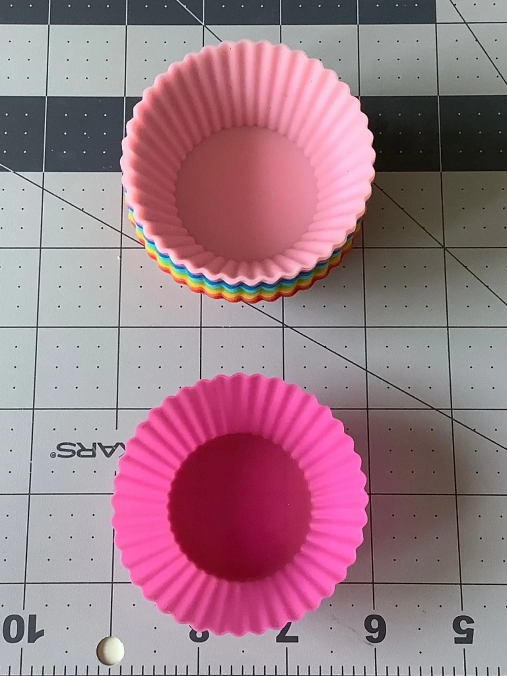 Set of 28 Reusable Silicone Cupcake Muffin Baking Cups Liners Assorted Colors
